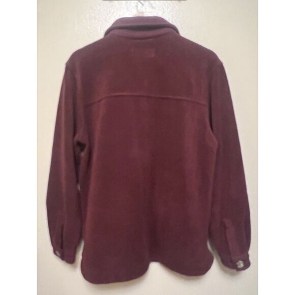 BlankNYC Fleece Jacket Shirt Shacket Burgundy Wine Red Size Medium Cozy Soft - Picture 11 of 16